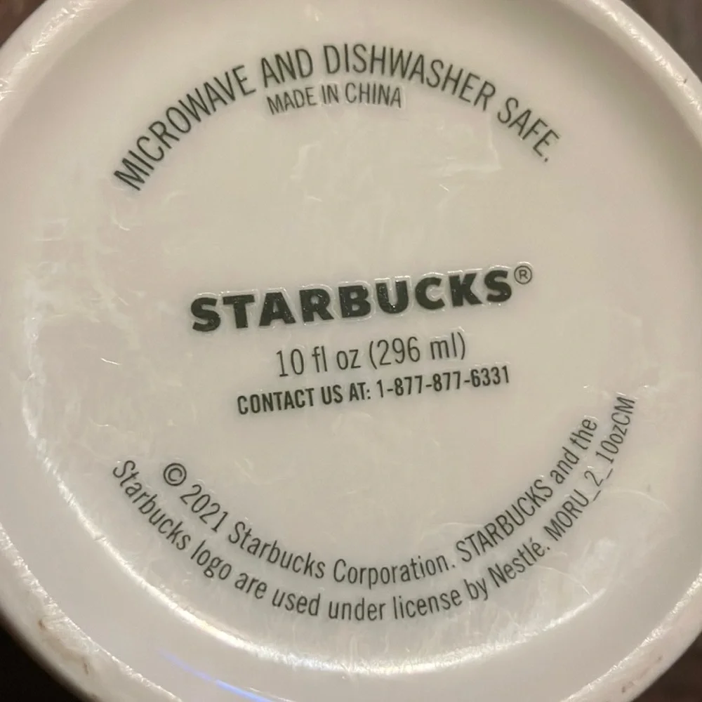 Starbucks White‎ and Green Mug